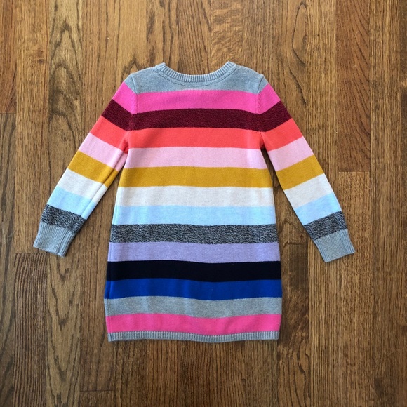 GAP Crazy Stripe Rainbow Sweater Dress, Size 2T - Picture 3 of 3
